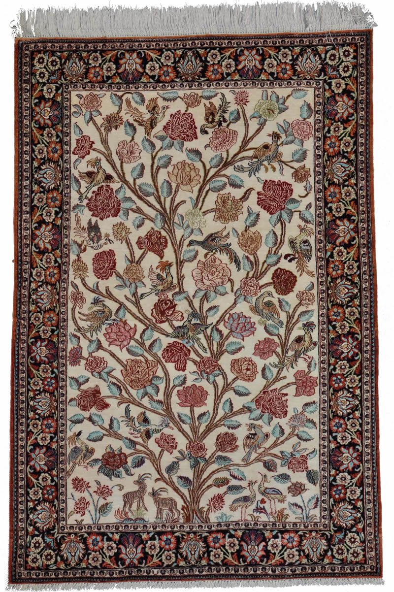 Qum Persian Silk Rug