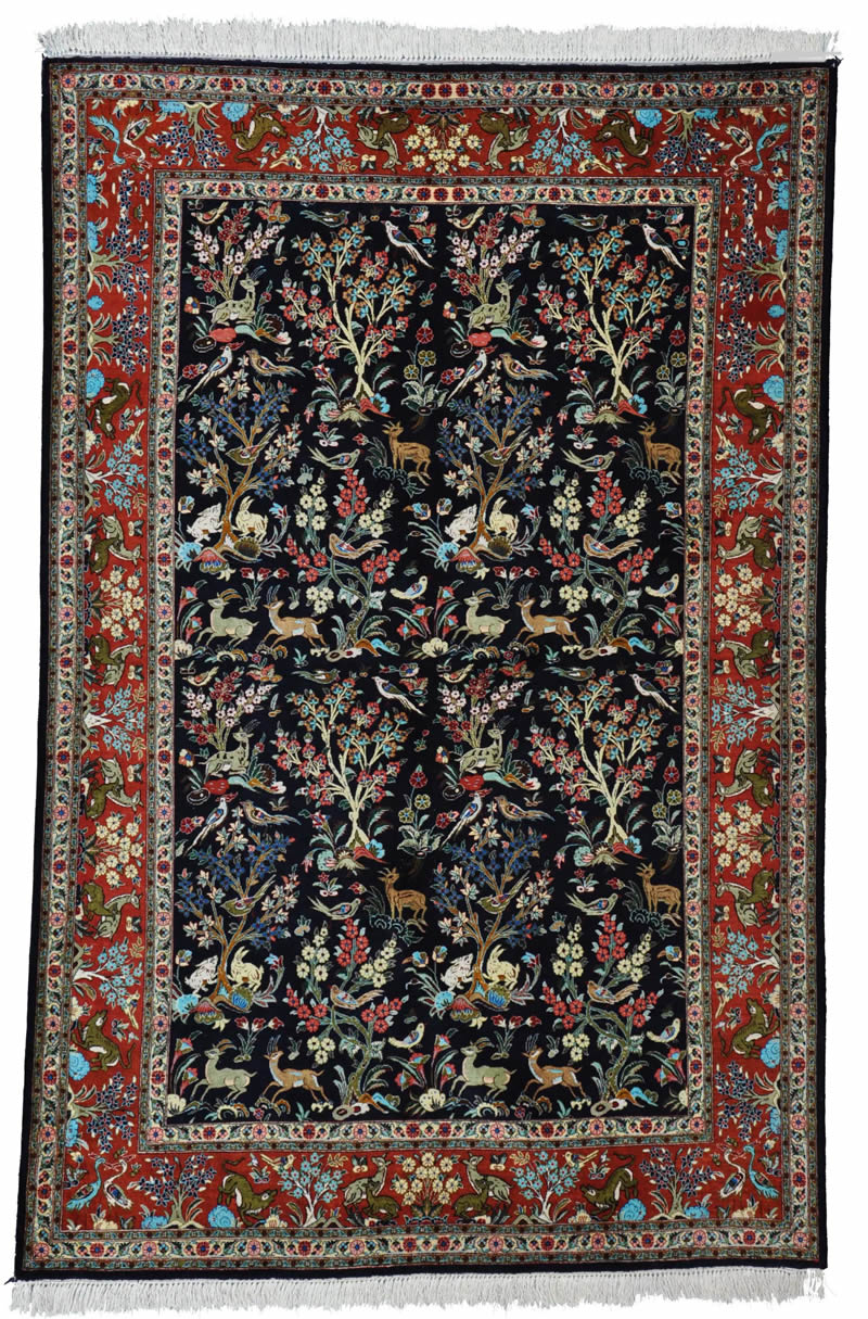 Qum Silk Persian Rug