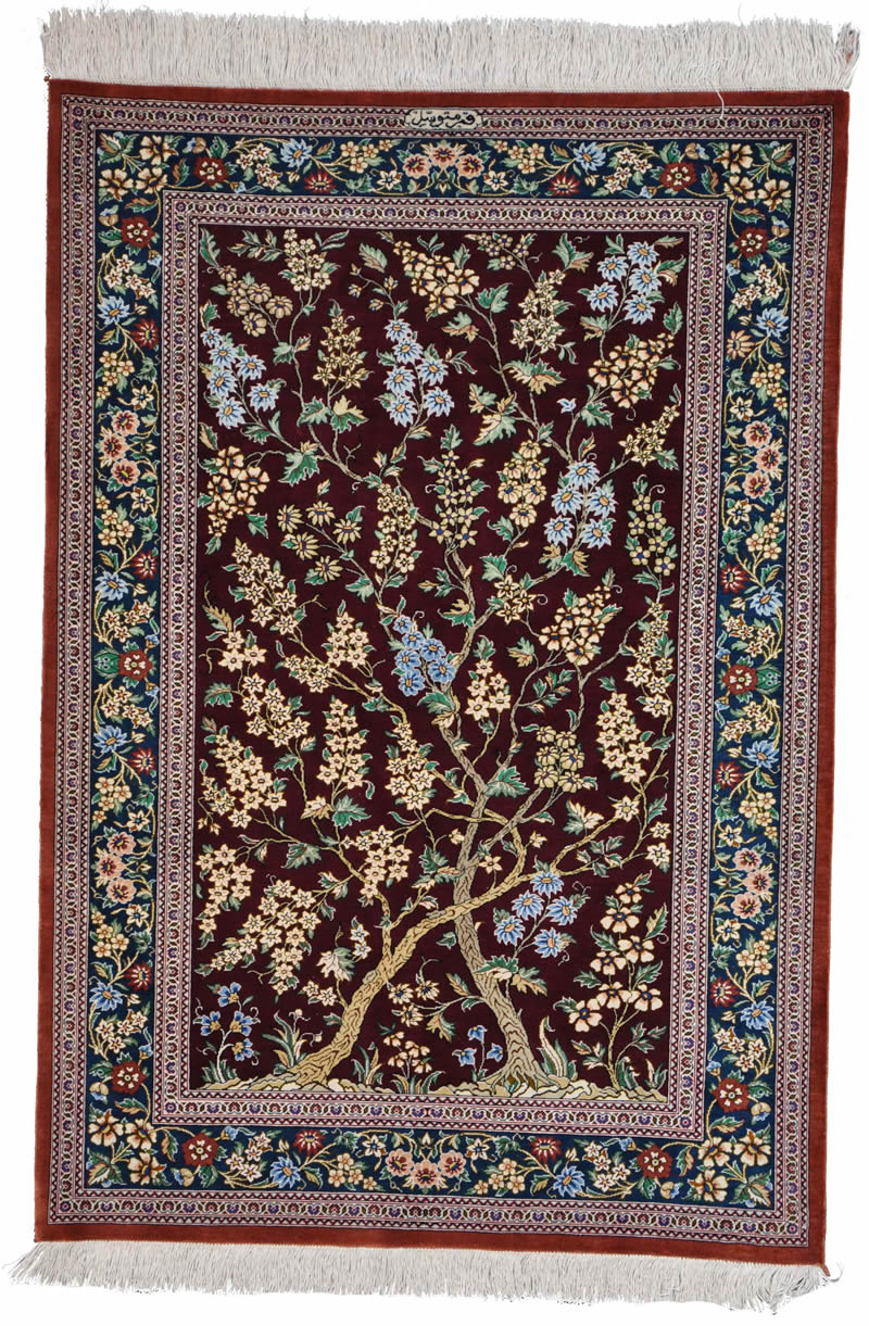 Qum Silk Persian Rug